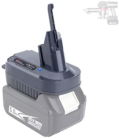 Epowon V7 V8 Battery Adapter Compatible with Makita 18v Lithium Battery Converted to Replace for Dyson v7/V8 Battery Works with V7/V8 Series Vacuum Cleaners Animal Absolute Fluffy HEPA Adapter