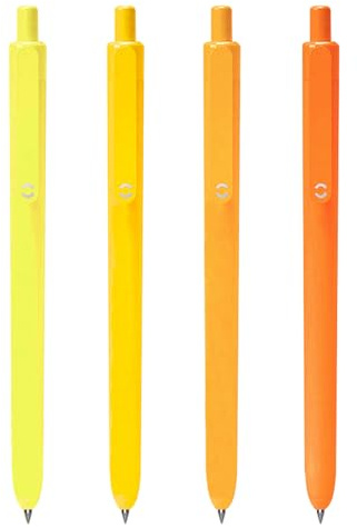 HeTaoCat 0.5mm Fine Point Retractable Gel Ink Pens (Orange)