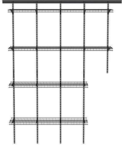 ClosetMaid Heavy Duty Wall Shelf Kit for Garage, 6 – 10 Ft., Adjustable ShelfTrack Wire Shelving, Black Finish