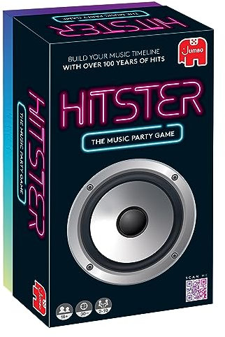 Hitster - The Music Party Board Game, Card Game, Fun Music Quiz Game, 2-10 Players - 300+ Iconic Music Hits - Great For Game Nights, Date Nights, Parties, Adult and Family Games - Jumbo (UK Edition)