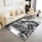 Feuille tapis de salon 100x150cm noir et blanc feuille de palmier salon tapis impression 3D tapis décoratif plantes branches tapis de sol chambre salon doux et confortable tapis décoration