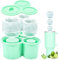 Ice Cube Trays with Lids for Stanley Cup,3 Pcs Cylinder Silicone Ice Cube Trays for Freezer,Tumbler Ice Mold for 20/30/40 OZ,Silicone Ice Mold for Ice Drink,Juice (Green)