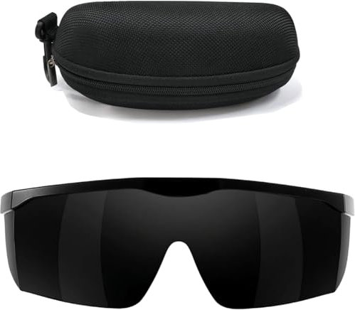 JUXINE IPL 190 nm - 2000 nm Laser-Schutzbrille für Roter Strahl Kreuzlinienlaser Laserschutzbrille zum Schutz der Augen des Anwenders bei Laserkosmetologie und Haarentfernung (Schwarz)