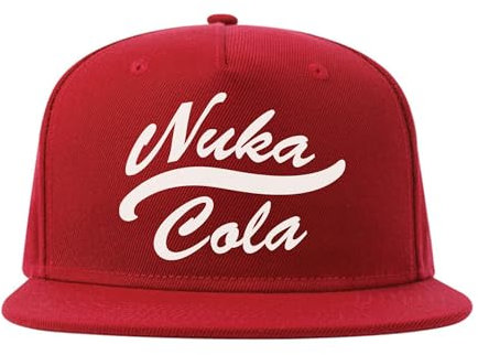 Boostit Umweltfreundlicher Hut Nuka Cola TV-Serie Videospiele Mütze für Erwachsene (kein Kind) aus 100% recyceltem Polyester mit flachem Visier, hält die Form, rot, One size