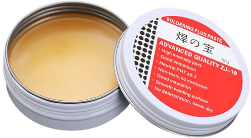 DAZISEN 50g Pasta per Saldatura - Flussante per Saldatura Grasso Saldatura a Stagno Pasta Saldante No-pulito Strumento di Riparazione Meccanica per Metallo, Stagno, Schede PC, Componenti