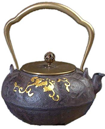 JKJZSALJ Teapot Cast Iron Teapot Hand Claret Jug Offset Paper Sand Iron Teapot Retro Design 1300 Ml For Loose Leaf Tea