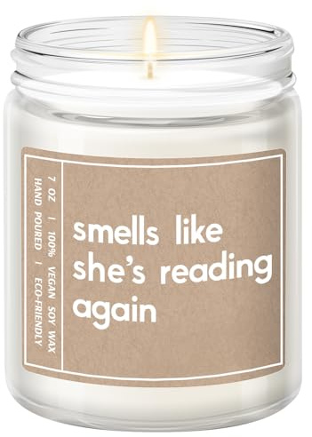 Geschenke für Buchliebhaber, Leser – Beste Freundin Geburtstagsgeschenk – Buchliebhaber, Buchliche, lustige Geschenke für Frauen – Lavendel-Duftkerze
