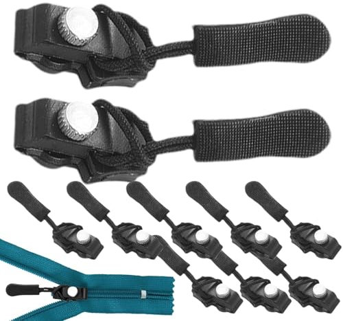 Testa della cerniera, sostituzione del cursore della cerniera | Kit istantaneo di riparazione del cursore della cerniera da 10 pezzi - Kit cursore di ricambio per cerniera, cursore per cerniera di ric