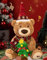 PILIN Plüsch Weihnachtsspielzeug, Singender und aufnehmender Weihnachtsbär, Khaki Teddybär Plüschpuppe, Die Beste Wahl für Kinder