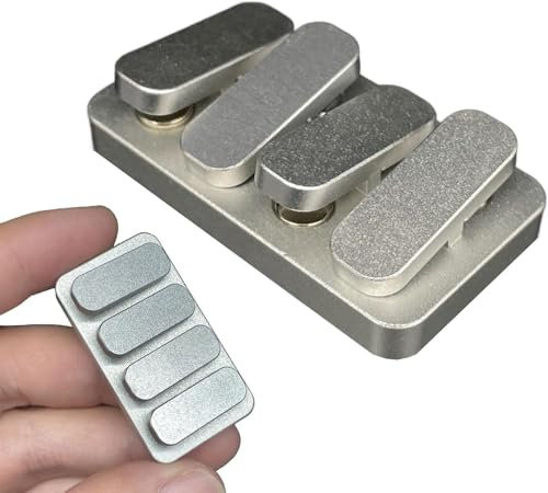 Legierung 4 Tasten Klaviertasten Fidget Clicker EDC Fidget Slider Erwachsene Metall Fidget Spielzeug ADHS Werkzeug Anti-Angst Stressabbau Spielzeug Büro Schreibtisch Spielzeug (Klaviertasten)