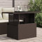 Tidyard Table de Jardin Dessus en Verre Marron 100x55x73 cm Poly rotin, Table à Dîner d'extérieur, Table à Manger pour Terrasse, Balcon, Intérieur et Extérieur, Camping