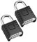 LUNEKUCK 2 Pcs Heavy Duty Combination Padlocks Outdoor Weatherproof, 4 Digit Code Lock 53mm with 8mm Thick 304 Stainless Steel Shackle Padlock for Shed, Garage, Gate, School, Fence, Warehouse, Gym
