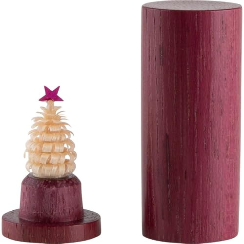 Erzgebirge Palast Miniaturendrechslerei Uhlig Der Weihnachtsbaum für die Hosentasche - Amaranth - 4,5 cm