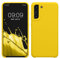 kwmobile Carcasa Compatible con Samsung Galaxy S21 FE Funda - Case TPU y Silicona antigolpes - Apto Carga inalámbrica - Amarillo chillón