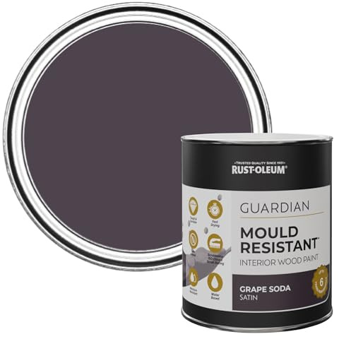 Rust-Oleum Purple Guardian Mould Resistant Interior Wood Paint in Satin Finish - Grape Soda 750ml
