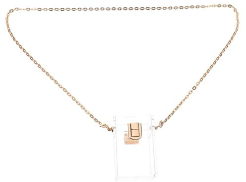 Homoyoyo Kleine Transparente Handtasche Für Damen Praktische Umhängetasche Für Ausgehen Geldbörse Lippenstift Und Münzen Stilvolles Design Mit Kette Leicht Und Tragbar