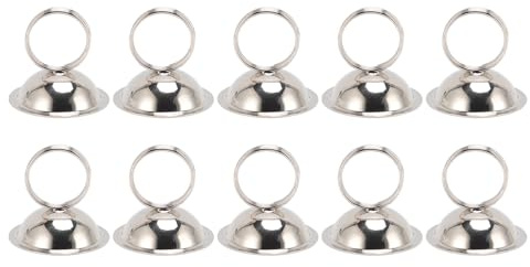 RespireFinem 10pcs Tischnummer Halter Place Kartierhalter Metalldraht Bildhalter Karten Stand Name Menü Clips für Hochzeitsempfang Party (Edelstahl 2)