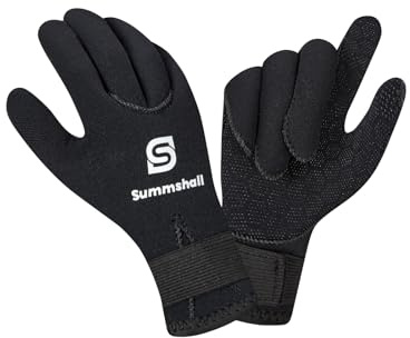 Summshall Kids 3mm Neoprene Gloves, Thermal Anti-Slip Swim Gloves UV50+ Keep Warm for Diving Kayaking Snorkeling Water Sports