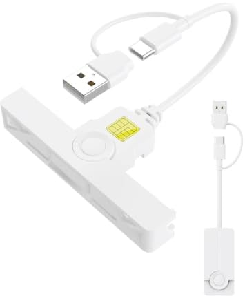 2-in-1 Elektronischer CAC Kartenleser USB-C + USB-A,Mini Faltbar DOD Smart Card Reader Militär SIM Chipkartenleser Kompatibel mit Mac OS,Windows und Linux für CAC,SIM Smartcard,ISO 7816 Class A,B,C