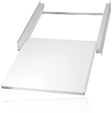 SPARES2GO Universal Washing Machine Tumble Dryer Shelf Stacker Stacking Tray Kit Pullout