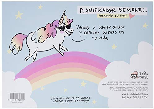 Pedrita Parker 449 - Planificador semanal con diseno Foficornio, A4, 210 x 297 mm