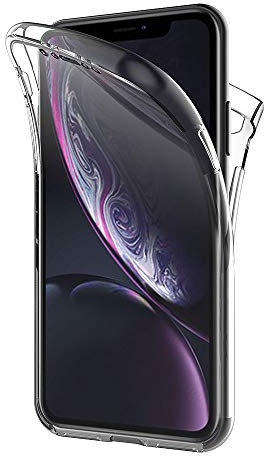 AICEK iPhone XR Case, Full Body 360 Degree Transparent Silicone Cover for iPhone XR Bumper Covers Clear Case (6.1 inch)