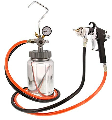 YUNSHINE Pistolet à peinture de réservoir sous pression de 2 L avec buse de 2,0 Mm, 0,5 Gal. Pistolet à pression et pistolet de pulvérisation avec tuyaux