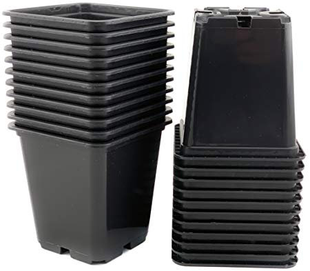 Bato 20 x Anzucht-Topf 0,5-L 9x9x10-cm zur Vor-Zucht geeignet Robuster Profi Anzucht Pflanztopf Blumentopf Vierkant Viereck-ig PP Kunstoff 4-Kant Pflanztopf für Stecklinge und Saemlinge
