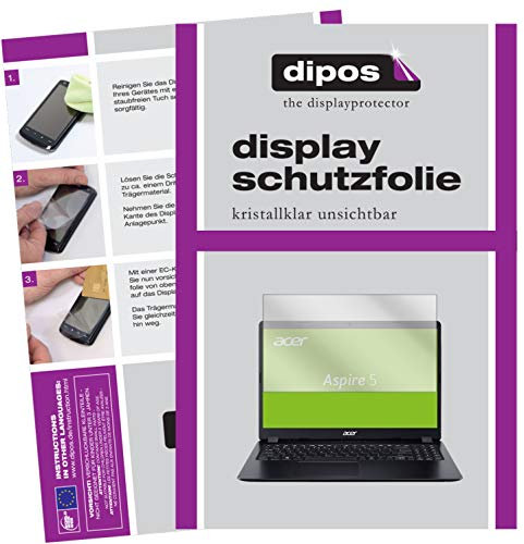 dipos I Schutzfolie kompatibel mit Acer Aspire 5 (A515-54G-59WR) Displayschutz-Folie klar