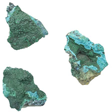 Steinfixx® - Malachit-Chrysokoll Rohstein I Edelstein I Heilstein I Sammlerstein I Brasilien (50-70gr)