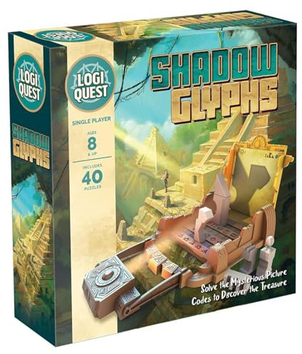 Asmodee Editions, Logiquest: Shadow Glyph, Board Game, Ages 8+, 1 Players, 20 Minutes Playing Time Multicolor ASMLQSHA01EN
