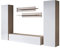 MB Muebles Bonitos, Ensemble de Meubles de Salon Luke 7E avec Meuble TV, Design Modulaire Moderne, Finition Mate et Brillante, Couleur Sonoma et Blanc