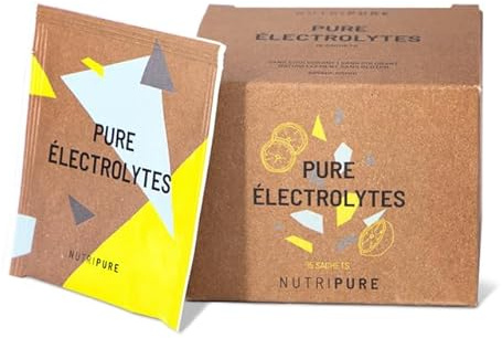 Nutripure - Pure Electrolytes en Poudre - Citron - Sachet 15x10g | Boisson d'Hydratation Sport & Chaleur - 5 Minéraux & 3 Vitamines - Magnésium & Potassium - Arôme Naturel - Made in France