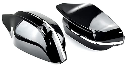 MKptopia 2X Seitentür Rückspiegel Abdeckung Auto Zubehör Kompatibel mit BM-W G20 G21 G28 G22 G23 G30 G38 G11 G12 G15 G16-Black-Correct