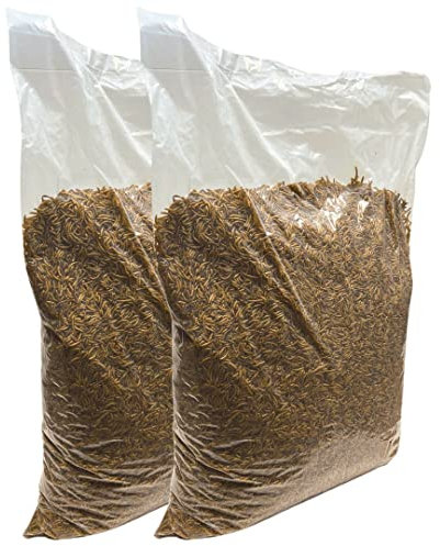 SUPERWURM 10 Kg getrocknete Mehlwürmer - Insekten getrocknet - Futter Snack für Fische, Wildvögel, Igel, Wachtel, Hamster, Ideales Igelfutter, Vogelfutter