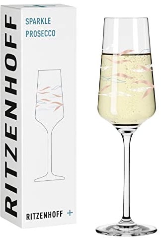 RITZENHOFF 3441004 Proseccoglas 200 ml - Serie Sparkle Motiv Nr. 10 mit Meeresgarten, mehrfarbig - Made in Germany