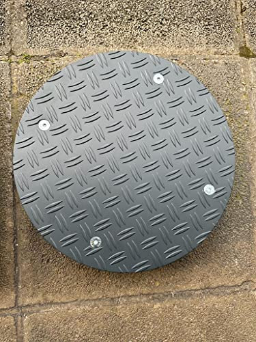 Pflanzenroller rund anthrazit Ral7016 200kg Blumenroller Untersetzer Alu Riffel 200kg und 400 kg Auswahl Rollenfarbe silber/schwarz (Alu Riffel 200kg 3,5/5 Ø300mm Rolle Schwarz)