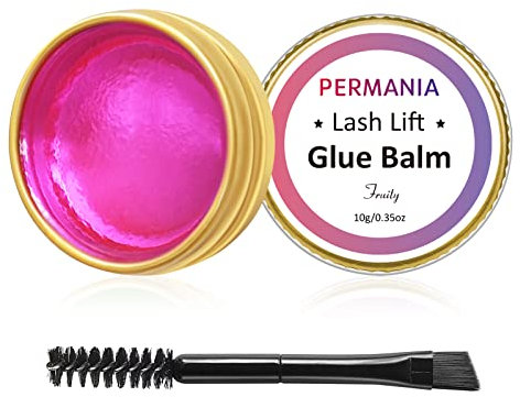 PERMANIA Wimpernlifting Kleber, Lash Lifting Kleber, Augenbrauen Kleber, Süßer Pfirsichgeschmack, Schnell Trocknender Wimpernlift-Kleber, Keine Rückstände, Sauber und Angenehm -10g
