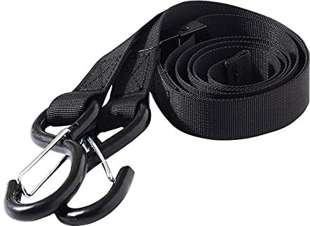 Correas tensoras con trinquete y gancho en S, goma elástica ajustable con ganchos, correas de amarre largas, tensoras planas con gancho de metal para motocicleta