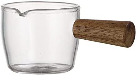 NOOFIE Tetera Cafetera Mini Lechera Tetera De Vidrio Tetera De Leche Mini Tetera De Leche Cafetera Durable Leche Café Conveniente (Color : 100ml Transparent) (100ml Transparent)