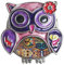 BAMAY Zink-Legierung Niedliche Eule Vogel Brosche Pins Schmuck Emaille Anime Eule Geschenke für Frauen Mädchen Schal Revers Pin Charms (Lila)