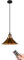 ANUOMY 1 Pack Battery Operated Pendant Light with Remote,Indoor No Wiring Ceiling Hanging Lamp,Gold Vintage Wireless Pendant Lighting Chandelier Fixture for Farmhouse Dining Room Kitchen Island