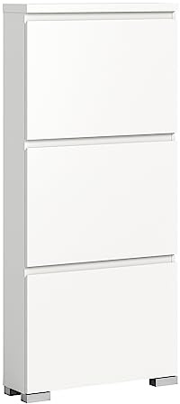 xonox.home Schuhsystem Shoelove Schuhschrank Schuhkipper Schuhaufbewahrung 3 Fächer in weiß Nb. ca. 60x133x18 cm