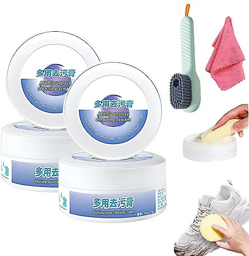 Multi-Functional Cleaning and Stain Removal Cream, Shoes Multifunctional Cleaning Cream, Multipurpose Cleaning Cream, White Shoe Cleaning Cream with Sponge