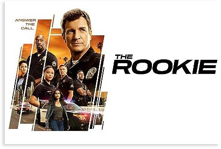 EAUK Poster aus der TV-Serie The Rookie, 2 Stück, Leinwand-Poster, Wandkunst, Dekor, Bild, Gemälde für Wohnzimmer, Schlafzimmer, Dekoration, ungerahmt: 30 x 45 cm