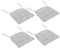 Outsunny Lot de 4 Coussins de Chaise de Jardin capitonné Coussin Chaise extérieur Coussins d'assise Rembourrage 4 cm Tissu Polyester dim. 43L x 41l cm Gris Clair