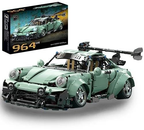 Jeising Sports Car 964, Kbox 10220, 2.435 Teile, Modell-Bauset, Technik, Maßstab 1:10, Klemmsteine, Sportwagen, DIY Rennwagen, Klemmbausteine Bausatz Auto Bausteine