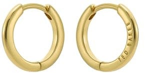 Ted Baker Crisele Logo Hoop Earrings (14mm) For Women (Gold)