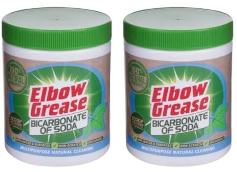 Elbow Grease Bicarbonate of Soda Natural Household Cleaner 500g - All-Purpose, Eco-Friendly, Chemical-Free, Versatile Surface Scrub, Deodorizer, and Stain Remover