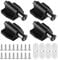 4 Pack Magnetic Push to Open Door Catch for Cabinet, Magnetic Pressure Touch Release Catches Latch Including Fixing Screws, Heavy Duty Latches for Cupboard, Room, Kitchen, and Bathroom Doors, Black